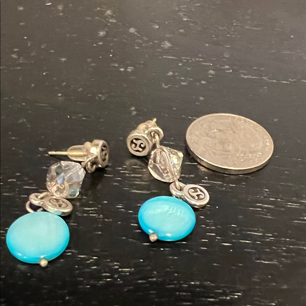Elegant Silver and Blue Dangle Earrings